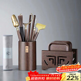 尚言坊茶杯垫茶道功夫茶具配件茶盘茶桌摆件实木隔热垫茶托底托茶杯垫托