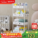 溢彩年华 婴儿小推车置物架可移动新生儿宝宝玩具收纳架客厅零食架子1113