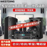 威斯汀会议室音响设备麦克风全套10英寸家庭KTV蓝牙培训教室舞蹈室背景音乐系统壁挂音箱106+393+K6