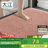 大江地垫卫生间脚垫浴室门口吸水垫厕所浴室防滑地垫60x90cm