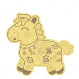 珍尚银中国黄金马上暴富足金999黄金手机贴送女朋友老婆妈妈饰品