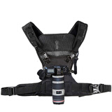 Nicama 恒名 单反相机双机背带 用于佳能 尼康 索尼微单肩带背心快射手 摄影减压舒适快枪手腰挂 一机背心（可挂2个镜头包）