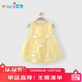 优奇女童连衣裙夏装2025新款洋气宝宝裙子小女孩公主群宝宝背心裙