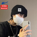 回力针织帽子男女毛线帽秋冬骑行护耳保暖户外防寒百搭大头围冷堆堆帽