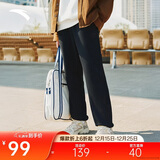 安踏加绒保暖运动裤男士卫裤冬季针织户外跑步长裤休闲裤束脚收口