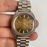 东方手表二手老日本等全自动机械表原装已洗油保养走时良好怀旧 老双獅鲍鱼壳棕面36毫米表径