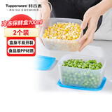 特百惠（Tupperware）冷冻700ml*2保鲜盒食品级冰箱储物收纳盒肉类速冻速解密封随机色
