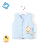 舒贝怡儿童马甲秋冬婴儿衣服背心男女宝宝坎肩夹棉马夹保暖外出上衣蓝66