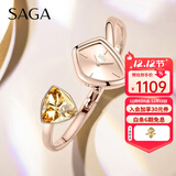 SAGA世家品牌女士手表石英腕表魅影手镯表轻奢小众礼物 吻痕玫瑰S码