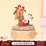 Wooderful Life森活木趣木质音乐盒闺蜜儿童生日sankyo八音盒女生礼物节日礼物 猫咪祝福礼物