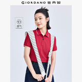 佐丹奴polo衫女夏季翻领上衣珠地布修身短袖POLO衫女05311399