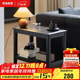 家逸实木边几双层储物沙发边柜简约客厅小方桌小户型茶几桌子角几