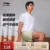 李宁短袖POLO衫透气轻薄男健身系列翻领运动上衣APLU253