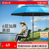 渔之源钓鱼伞防雨垂钓加厚多向钓伞渔具伞户外钓鱼遮阳伞 1.8米 【单层轻便 加厚黑胶】UPF50+更防晒