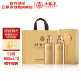 五粮液股份 财富人生金砖 纯粮食白酒 52度500ml*2瓶 送礼佳品