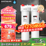 GOOTHO大白瓶前置过滤器 全屋家用自来水过滤净水器大通量大蓝瓶中央过滤通用滤芯除余氯阻垢 20寸双联增强除氯【PP+PCP】