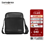 Samsonite新秀丽单肩竖式斜跨包 商务出差编织包男士生日礼物 TN5*09004 黑色