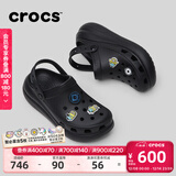 卡骆驰（CROCS）檀健次同款经典泡芙洞洞鞋百舒适男沙滩鞋女鞋休闲鞋|207521 黑色-001(含智必星) 36 (220mm) 37