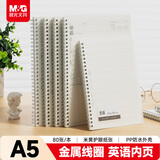 晨光（M&G）文具a5英语笔记本本子小软抄活页线圈记事本学生记录作业本学习用品本味1本MPY7EU31考试必备