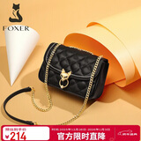 金狐狸（FOXER）牛皮女士包包女包大容量单肩包斜挎包小包跨年元旦礼物送女生女友