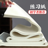 荣宝斋宣纸 文房四宝书画练习宣纸 初学者书法毛笔纸国画练习纸半生熟宣生宣毛边纸安徽泾县日星宣纸 四尺四开半生熟100张（老师推荐）