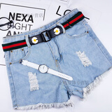 畅印 可调节隐形皮带女无痕懒人百搭弹力松紧牛仔裤腰带女士装饰ins风 黑红黑隐形花朵腰带(可调长短 配中间扣) 90cm 可调长短 适合腰围1.8尺-2.7尺（5