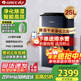 格力（GREE）【除湿净化一体机】除湿机抽湿机家用25升/天空气净化UV杀菌除潮防霉强力吸湿干衣机DH25EPA1B