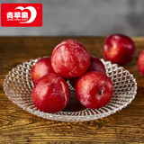 青苹果新年礼物水晶光泽玻璃水果盘轻奢家用客厅会所婚庆装饰8.5英寸