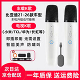 适用比亚迪麦克风秦L唐宋汉元海豚海豹海狮06驱逐舰05车载u段话筒适配小米华为长虹TCL荣耀电视K歌 品牌双麦【21-26款车型】
