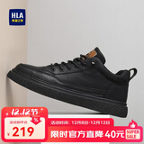 海澜之家HLA男鞋休闲皮鞋子秋冬男士板鞋运动鞋HAAXXM1EBF038 黑色39