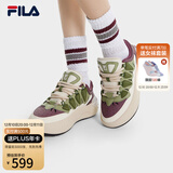 FILA 斐乐官方女鞋CARROT摩登板鞋萝卜鞋休闲厚底鞋子女 夜曲紫/古白色-NA 39