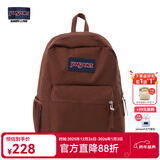 JANSPORT杰斯伯书包轻便双肩包男女旅行包简约背包电脑包学生校园 47LWGM4棕色/黑巧-带侧边袋