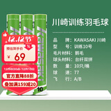 川崎（KAWASAKI）羽毛球比赛训练耐打鹅毛球10个装10号球