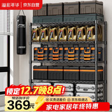 溢彩年华 1.2米重型货架家用仓储物架多功能收纳架落地架子家用置物架2608