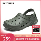 斯凯奇（Skechers）洞洞鞋男士夏季外穿包头泡泡鞋软底一脚蹬凉拖鞋沙滩鞋243160