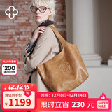 CASSILE明星同款卡思乐女包托特包植鞣牛皮大容量轻奢复古单肩包生日礼物