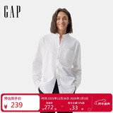 盖璞男装2025春季新款棉质基础款翻领长袖衬衫常规上衣美版422488