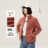 雪中飞外套女加绒百搭休闲时尚防风立领摇粒绒上衣 橙色加绒    XL   