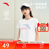 安踏冰丝T丨短袖T恤女棉质打底体恤正肩针织运动休闲宽松透气上衣女装