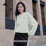 adidas休闲加厚毛圈连帽卫衣套头衫男女秋冬阿迪达斯官方轻运动   亚麻绿   3XL