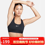 耐克NIKE运动内衣女中度支撑MED SPT BRA运动内衣DX6822-010黑S
