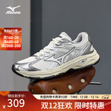 美津浓（MIZUNO）【RACER V2】25年新款高街机能复古潮流慢跑鞋男女缓震透气跑鞋 06 浅黄色/银色/深杏色 40.5 (260mm)