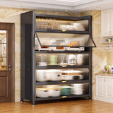 唐辑餐边柜一体靠墙柜子厨房收纳柜置物柜储物柜橱柜 100*42*144