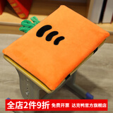 达克鸭学生坐垫凳子椅子垫子记忆棉教室宿舍用软舒适椅垫座垫屁股垫屁垫 胡萝卜 小号长方形35*24厘米【有搭扣】