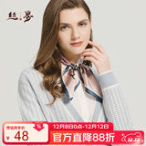 丝界【热卖1万+】真丝小方巾女士100%桑蚕丝印花丝巾系脖通勤领巾