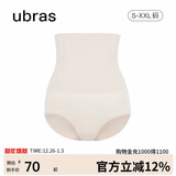 ubras高腰收腹提臀裤压缩塑身裤束腰修身女士内裤女燕麦奶三角裤XL