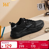 361°运动鞋男秋冬季革面增高厚底休闲通勤老爹跑步鞋子男672446727-3