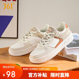 361°运动女鞋秋冬季学生复古厚底增高小白休闲板鞋子女682116601F-9