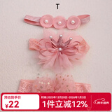 Auro Mesa宝宝头花婴儿发带花朵皇冠公主发饰儿童配饰礼盒满月百天周岁生日 T款