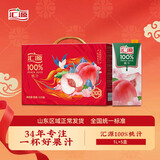 汇源100%桃汁浓缩果汁饮料1L*5盒整箱礼盒装节日送礼宴请年货节